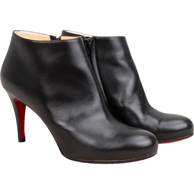 Dior Christian Louboutin Black Leather Belle Ankle Boots (37,5)