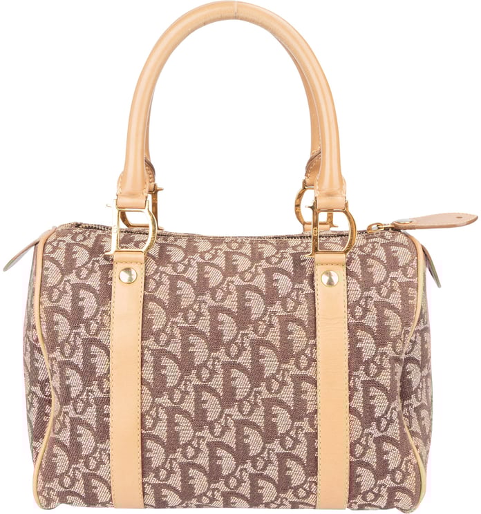 Dior Christian Dior Trotter Monogram Boston Handbag