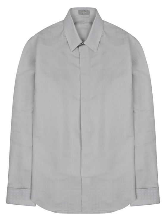 Dior Black Monogram Silk-Cotton Shirt