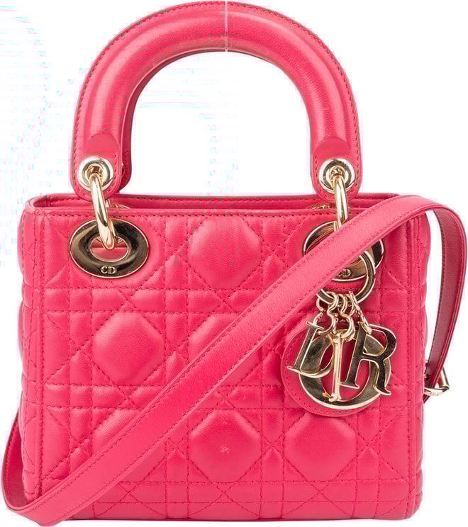 Dior Christian Dior Quilted Leather Mini Lady Dior Handbag