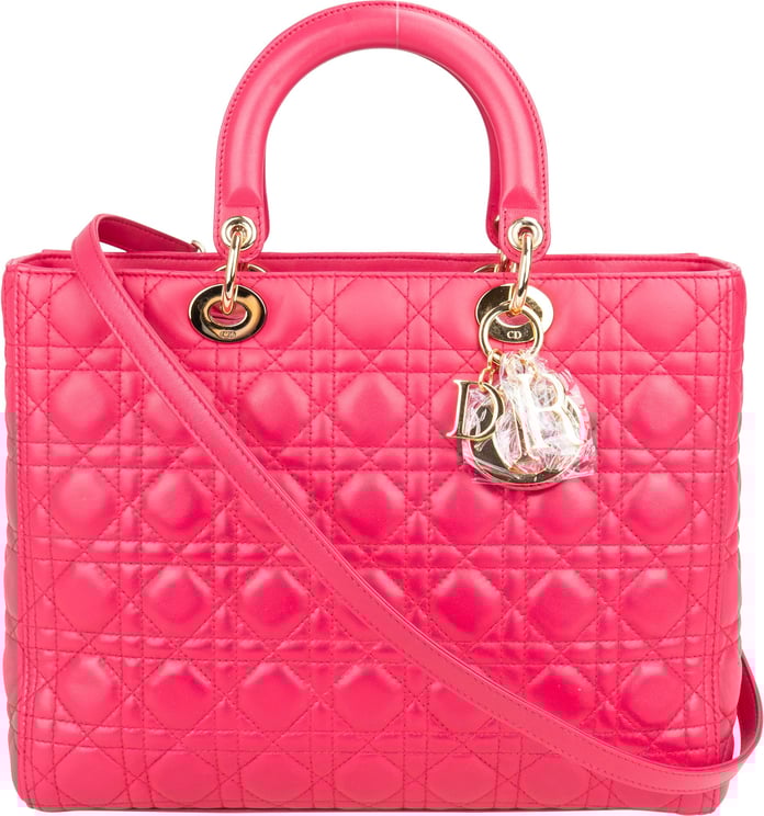 Dior Christian Dior Quilted Leather City Handbag