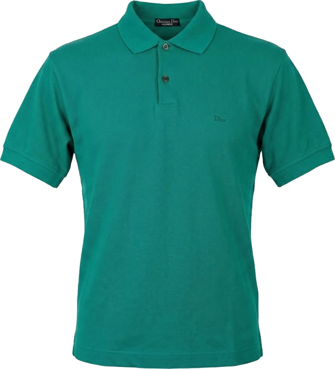 Dior Christian Dior Green Monsieur Cotton Polo Shirt (L)
