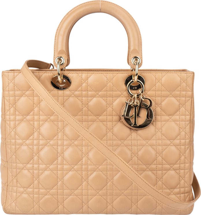 Dior Christian Dior Quilted Lambskin Lady Dior Handbag