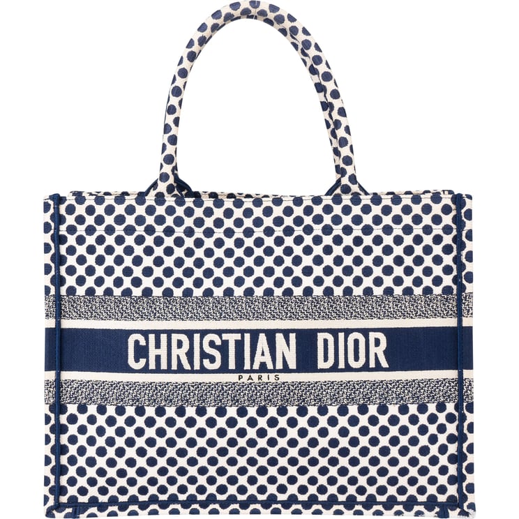 Dior Christian Dior Dots Monogram Cotton Medium Tote Bag