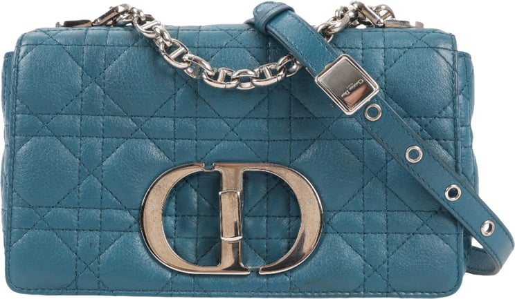Dior Dior Caro Leather Chain Shoulder Bag in Blue