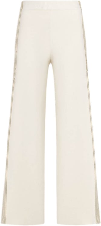 Dior Off-White Wide-Leg High Waist Striped Pants