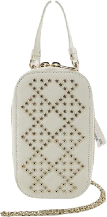 Dior Christian Dior Lady Dior Phone Holder on Chain Studded Leather