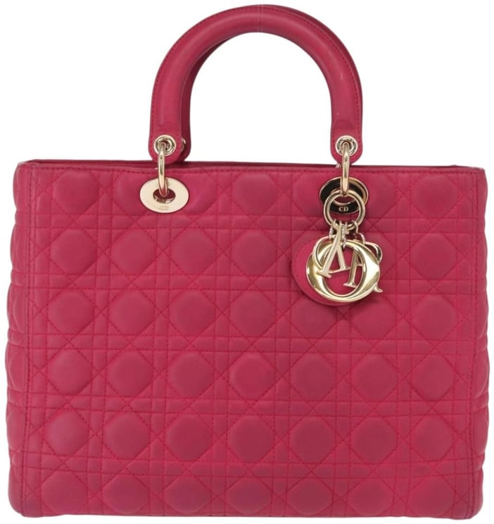 Dior Christian Dior Lady Dior Bag Cannage Quilt Lambskin Large