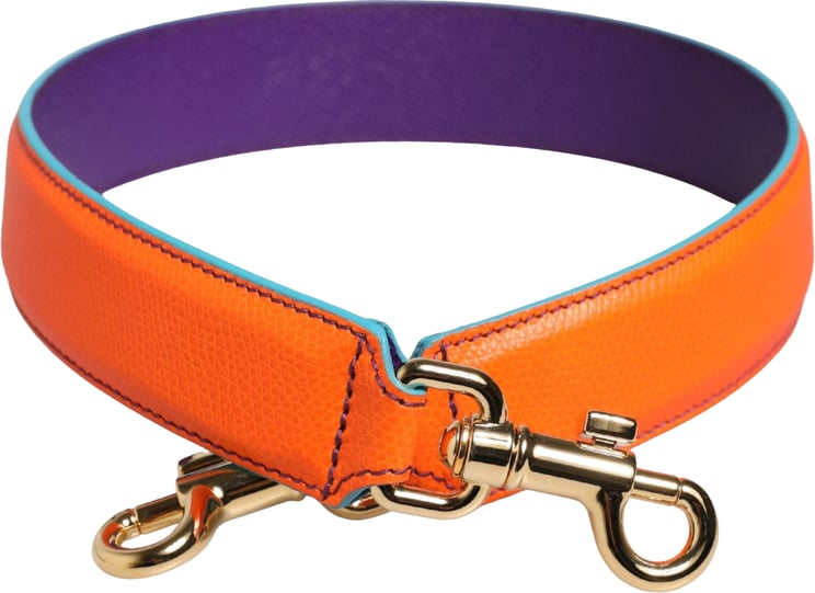 Dolce & Gabbana Dolce & Gabbana Orange Purple Calf Leather Bag Accessory  Shoulder Strap