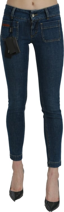 Dolce & Gabbana Dolce & Gabbana Blue Slim Fit Cropped Mid Waist Denim Jeans