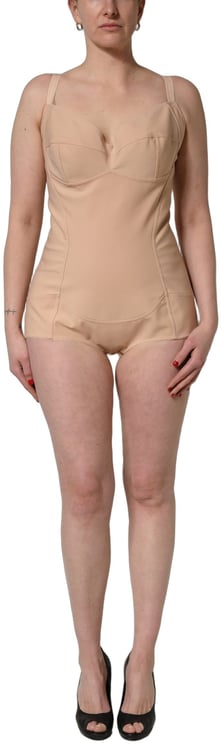 Dolce & Gabbana Dolce & Gabbana Nude Nylon Full Body Shaper Bodysuit Top