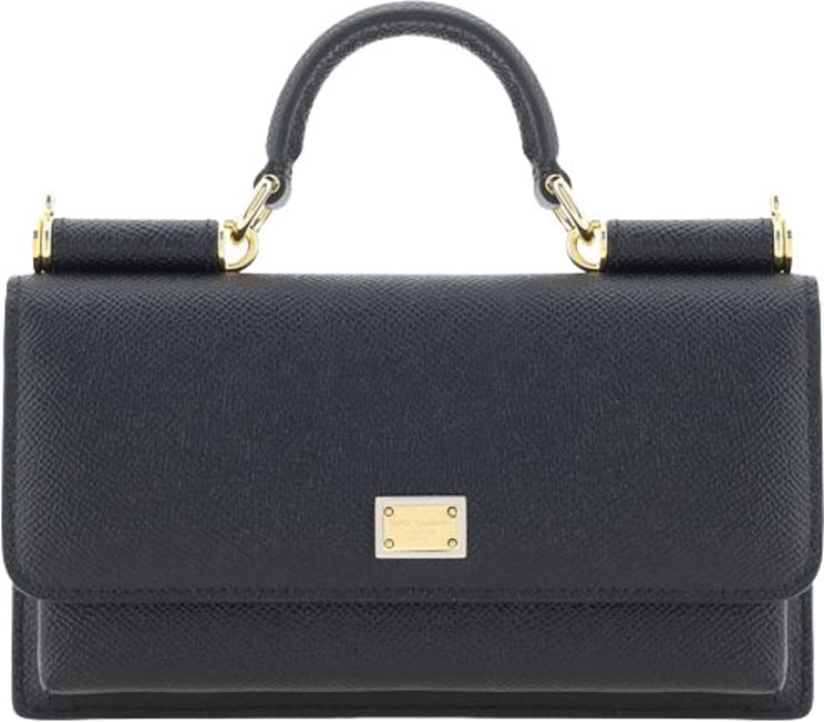 Dolce & Gabbana Dolce & Gabbana Black Calf Leather Bos Taurus Shoulder Bag