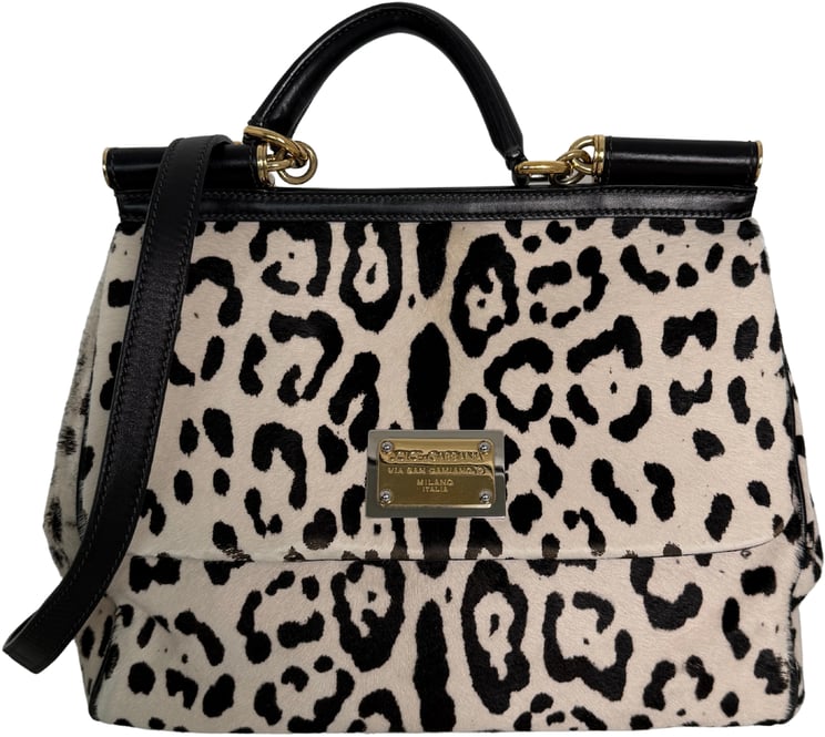 Dolce & Gabbana Dolce & Gabbana Miss Sicily Leopard Print Pony Hair / good