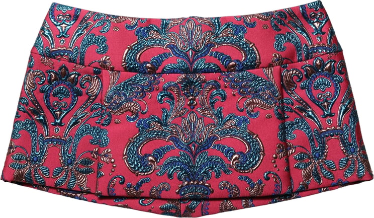 Dolce & Gabbana Dolce & Gabbana Multicolor Floral Jacquard MidWaist Mini Skirt