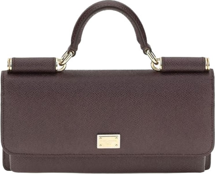 Dolce & Gabbana Dolce & Gabbana Brown Calf Leather Bos Taurus Shoulder Bag