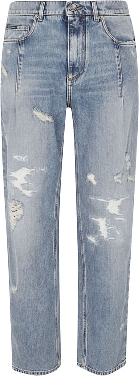 Dolce & Gabbana Light Blue Distressed Denim Jeans