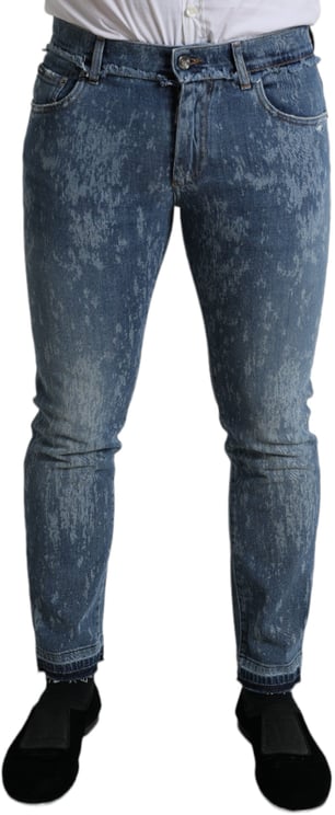 Dolce & Gabbana Dolce & Gabbana Blue Washed Skinny Cotton Stretch Denim Jeans