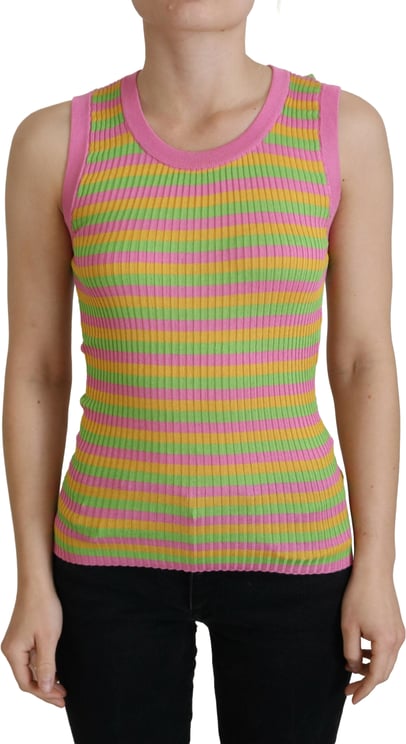 Dolce & Gabbana Dolce & Gabbana Multicolor Silk Vest Pullover Tank Top