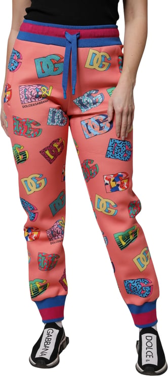 Dolce & Gabbana Dolce & Gabbana Pink Logo Monogram Jogger Sweatpants Pants