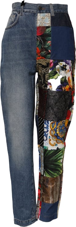 Dolce & Gabbana Dolce & Gabbana Blue AMBER Patchwork High Waist Denim Jeans