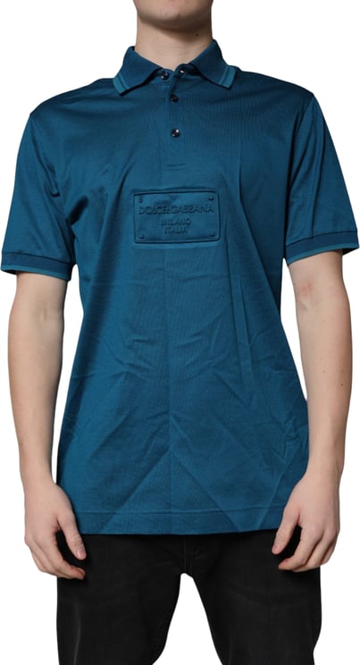 Dolce & Gabbana Dolce & Gabbana Blue Logo Cotton Men Polo Shirt T-shirt