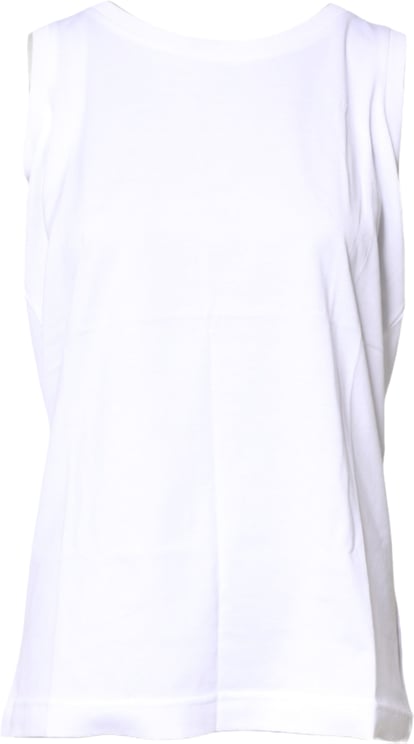 Dolce & Gabbana Dolce & Gabbana White Cotton Sleeveless Crew Neck T-shirt