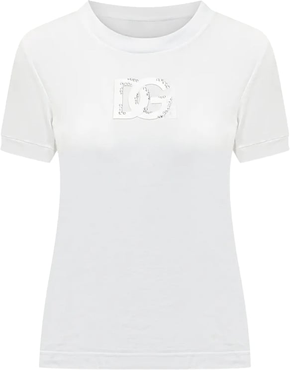 Dolce & Gabbana White Fitted Short-Sleeve Cotton T-Shirt