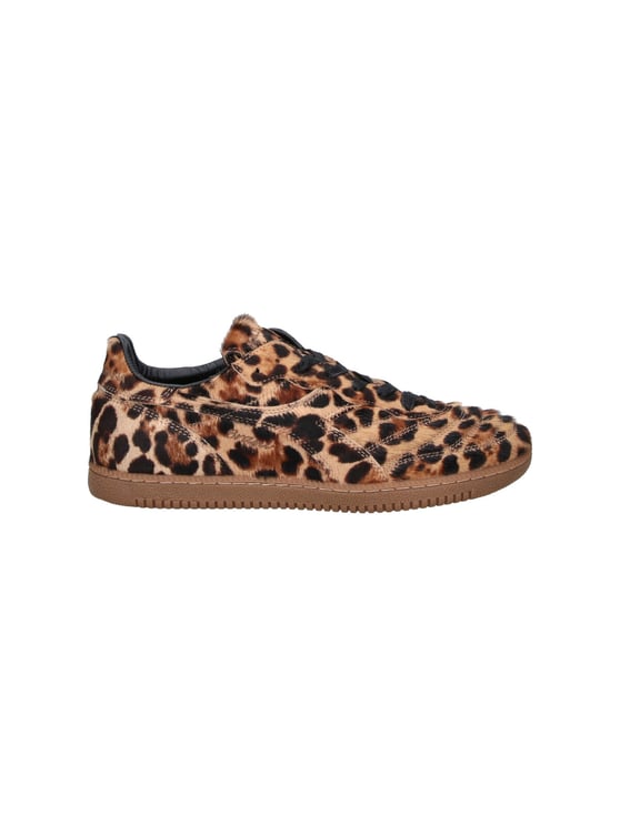 Dolce & Gabbana Leopard Print Sneakers with Textured Fur Finish