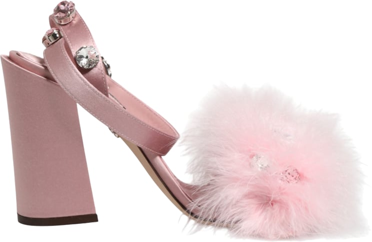 Dolce & Gabbana Dolce & Gabbana Pink Sequined Ankle Strap Sandals Shoes
