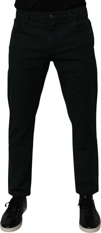 Dolce & Gabbana Dolce & Gabbana Dark Green Cotton Loose Men Denim Jeans