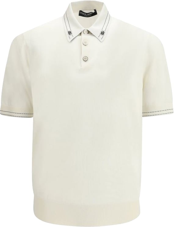 Dolce & Gabbana Dolce & Gabbana Beige Silk Polo Shirt