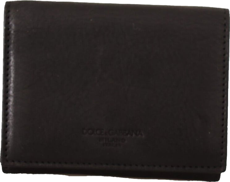 Dolce & Gabbana Dolce & Gabbana Black Leather Trifold Purse Belt Multi Kit Wallet