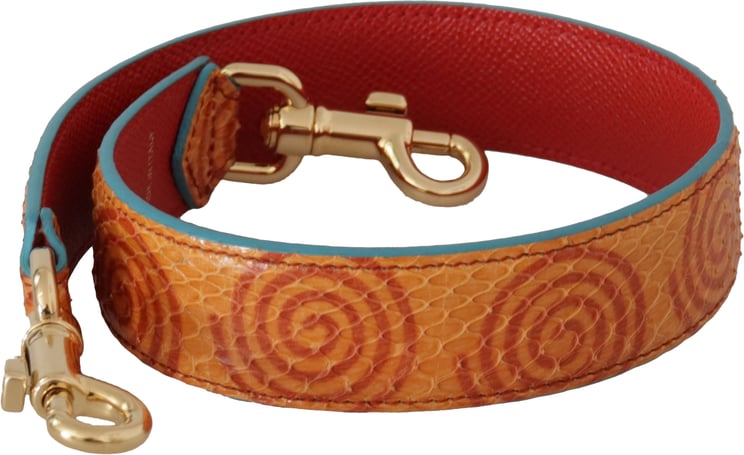 Dolce & Gabbana Dolce & Gabbana Orange Leather Swirl Print Bag Shoulder Strap