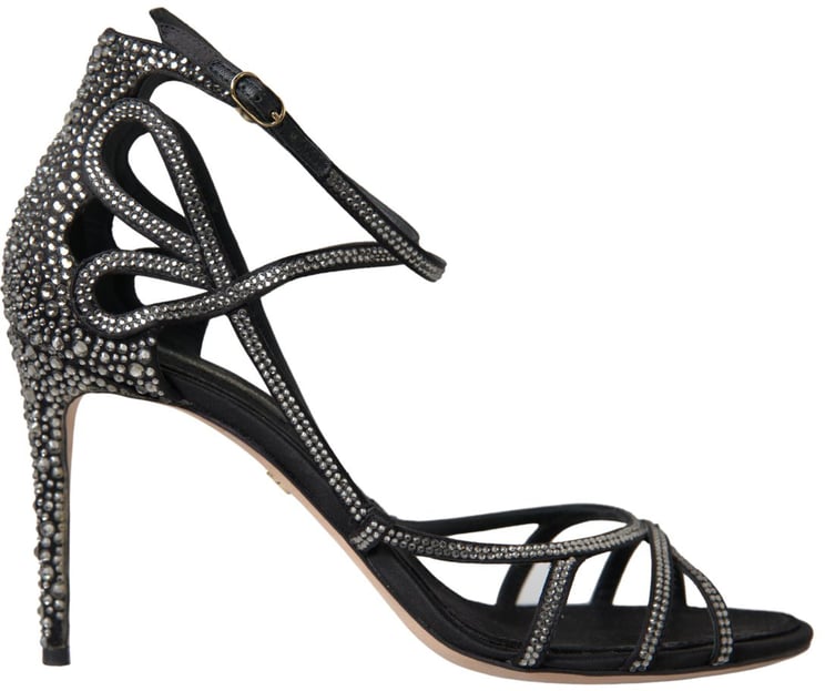 Dolce & Gabbana Dolce & Gabbana Rhinestone Stiletto Sandal Satin Shoes