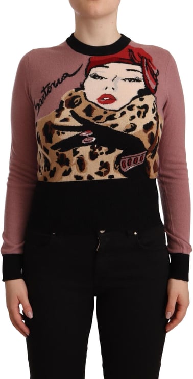 Dolce & Gabbana Dolce & Gabbana Pink Cashmere Crewneck Sartoria Pullover Sweater