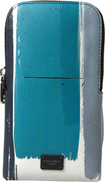 Dolce & Gabbana Dolce & Gabbana Blue Leather Purse Crossbody Sling Phone Bag Unisex