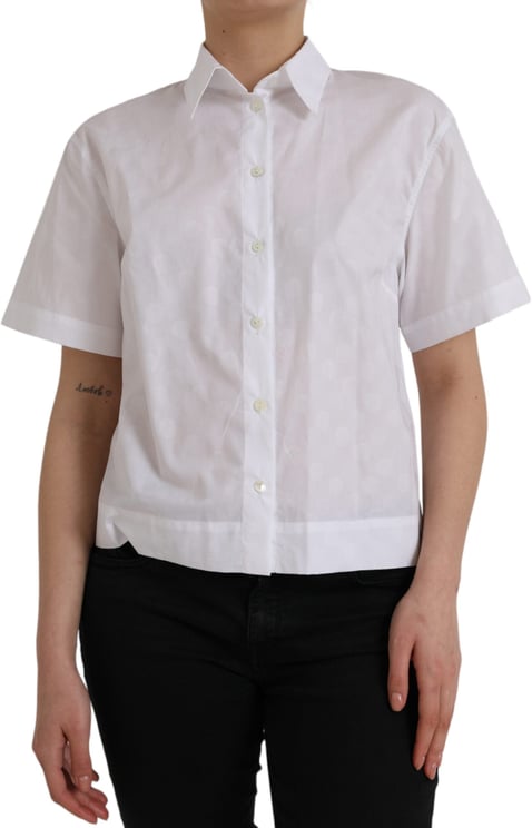 Dolce & Gabbana Dolce & Gabbana White Collared Short Sleeve Polo Shirt Top