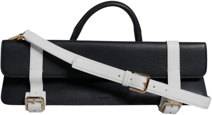 Dolce & Gabbana Dolce & Gabbana Blue White Calfskin Leather Crossbody Shoulder Bag