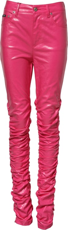 Dolce & Gabbana Dolce & Gabbana Pink Cotton High Waisted Skinny Denim Jeans