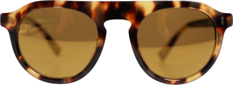 Dolce & Gabbana Dolce & Gabbana Brown Acetate Round Leopard Print Eyewear Sunglasses