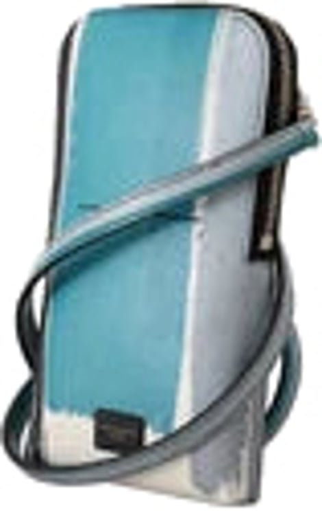 Dolce & Gabbana Dolce & Gabbana Blue Leather Cross Body Neck Strap Card Slot Phone Pocket