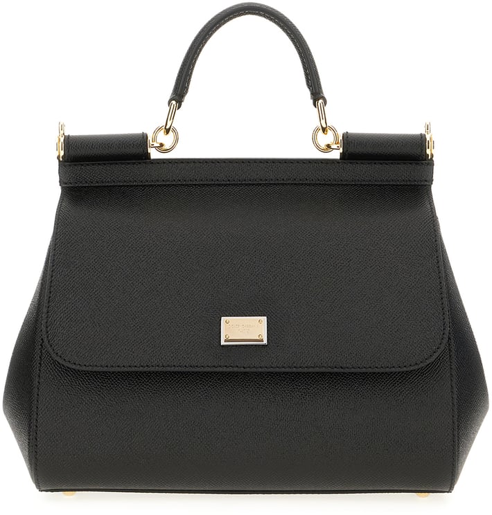 Dolce & Gabbana Dolce&gabbana Black leather large Sicily handbag