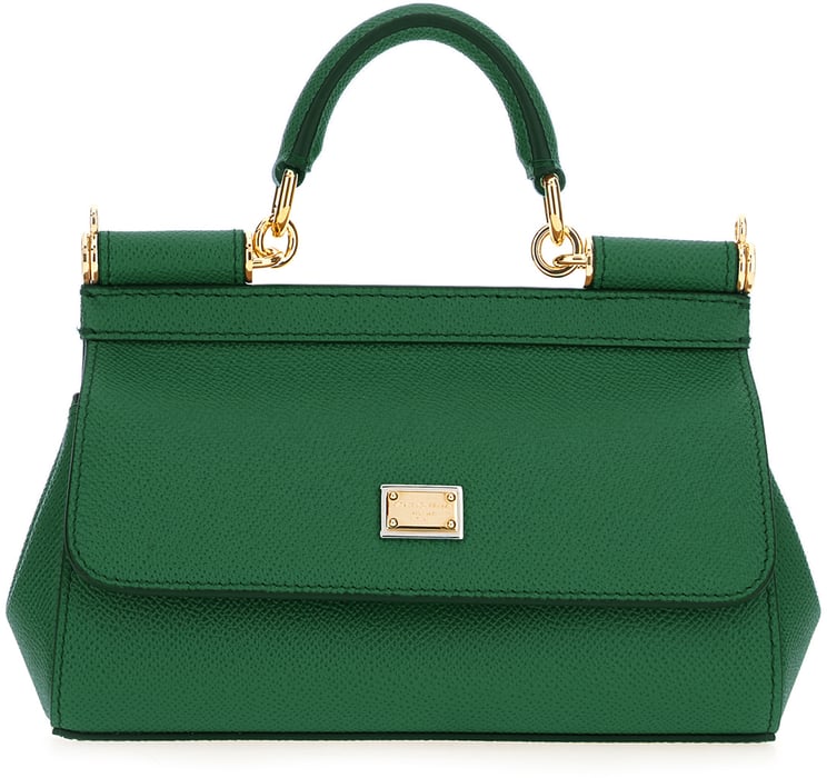 Dolce & Gabbana Dolce&gabbana Emerald green leather small Sicily handbag