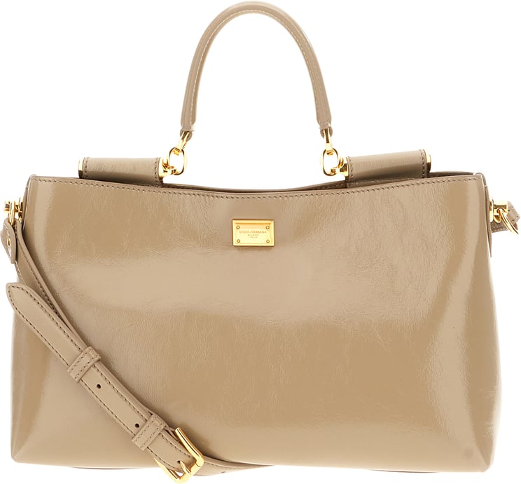 Dolce & Gabbana Dolce & Gabbana Dove-grey leather Vittoria handbag