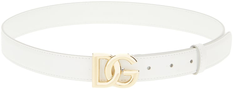 Dolce & Gabbana Dolce&gabbana White leather belt