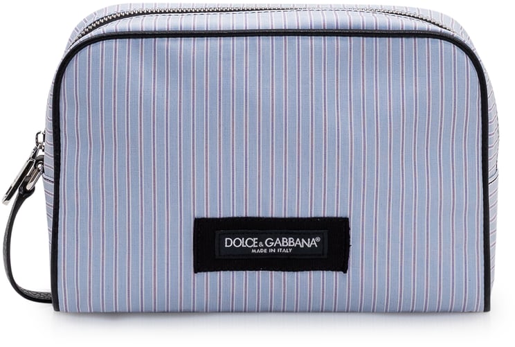 Dolce & Gabbana Borsa con Chiusura Zip e Motivo a Righe