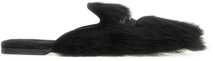Dolce & Gabbana Dolce&gabbana Black fur slippers