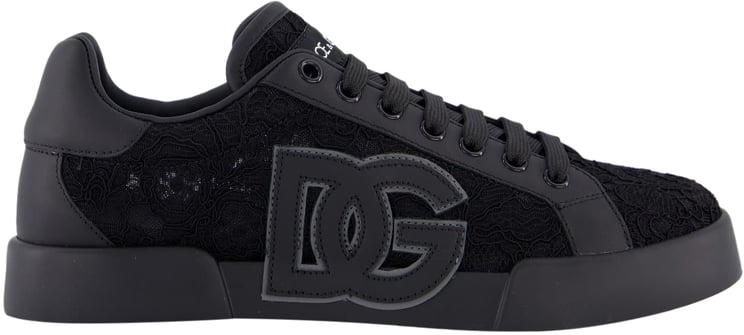 Dolce & Gabbana Dames Portofino Logo Sneaker Zwart