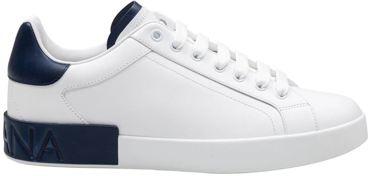 Dolce & Gabbana Dolce & gabbana portofino leather sneakers, white and blue