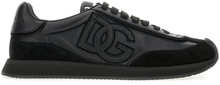 Dolce & Gabbana Dolce&gabbana Black leather and suede Cushion sneakers